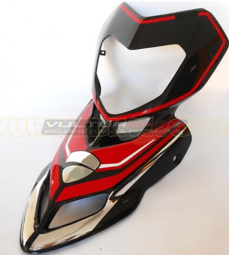 Benutzerdefinierte Chrom/rot Design Klebstoff-Kit - Ducati Hypermotard 796/1100 