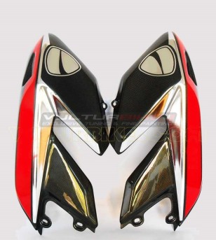 Benutzerdefinierte Chrom/rot Design Klebstoff-Kit - Ducati Hypermotard 796/1100