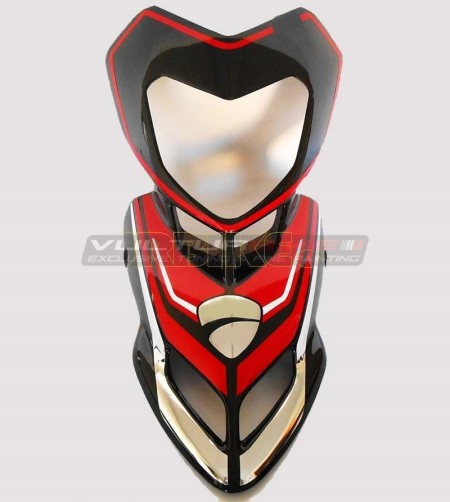 Benutzerdefinierte Chrom/rot Design Klebstoff-Kit - Ducati Hypermotard 796/1100 