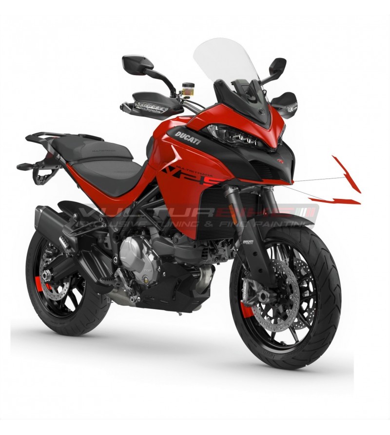 Red Airbox Tip Stickers - Ducati Multistrada