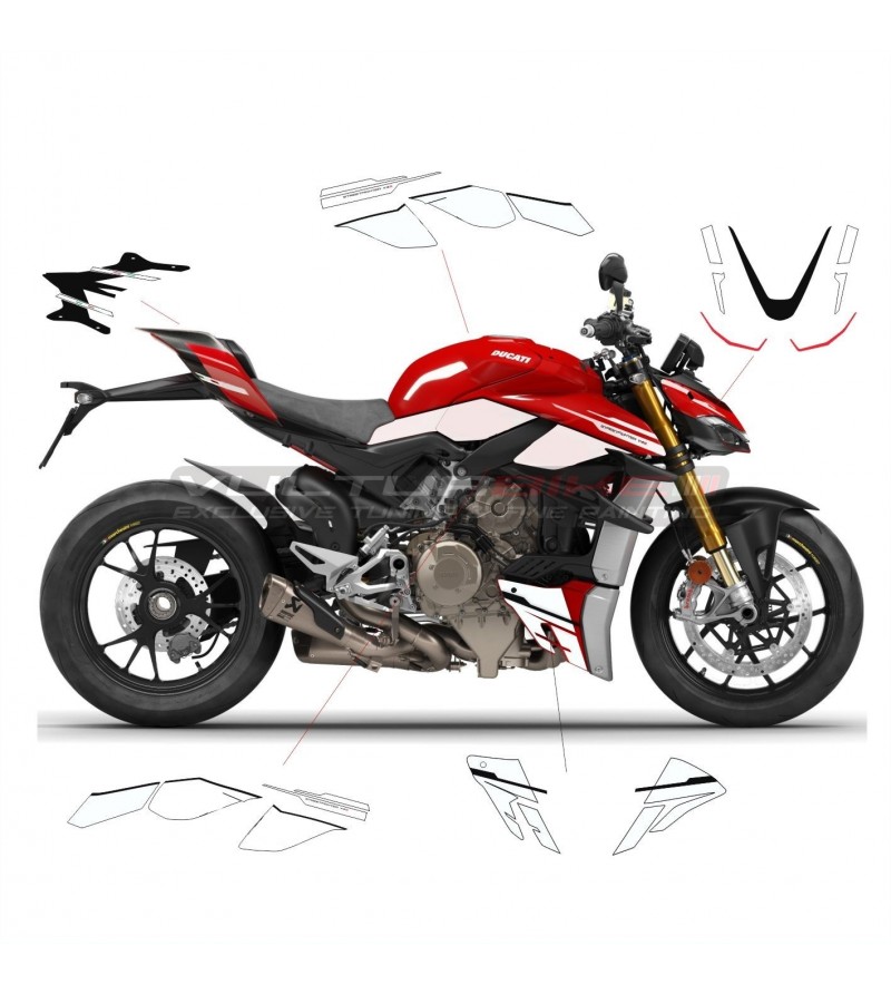 Stickers kit white design - Ducati Streetfighter V4 / V4S