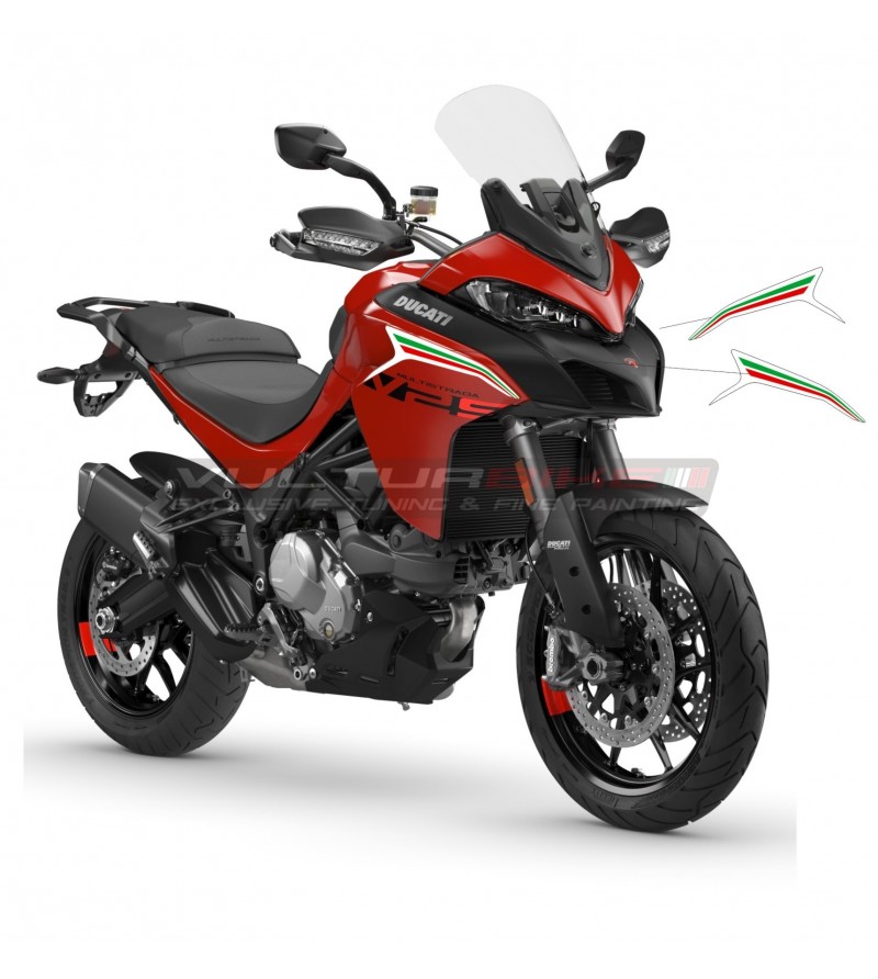 Adesivi tricolore per pannelli laterali - Ducati Multistrada V2 / 1260 / nuova 950