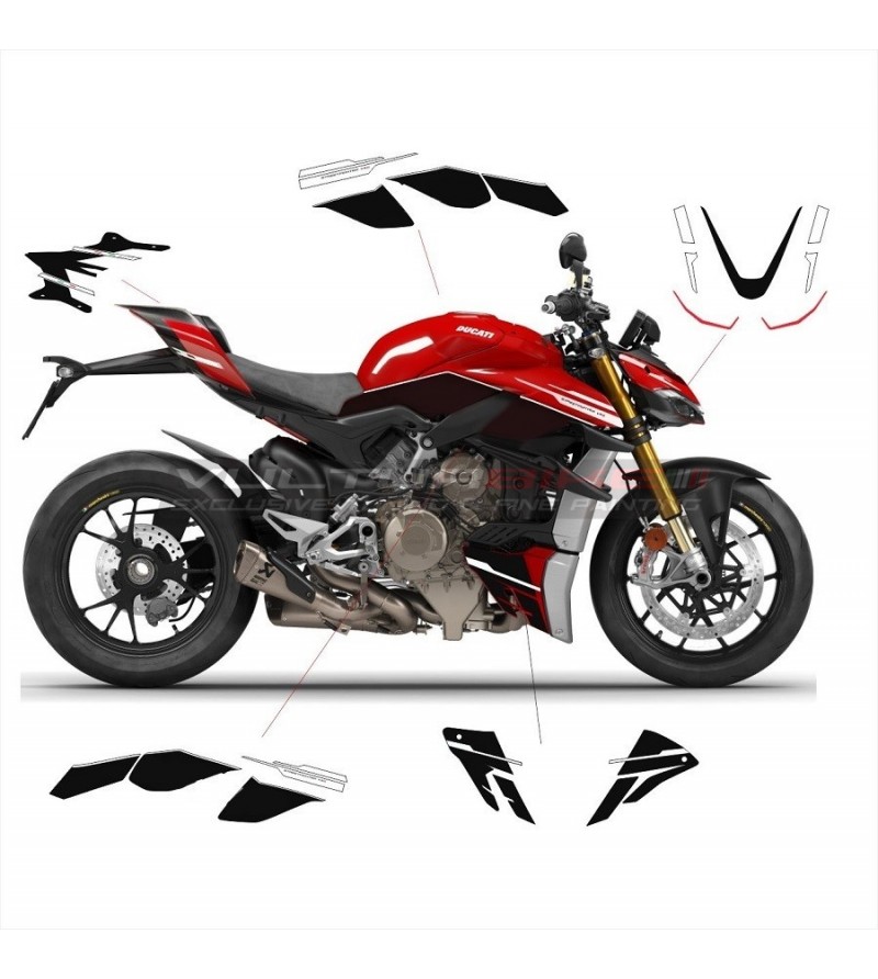 Stickers kit black design - Ducati Streetfighter V4 / V4S
