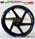 Autocollants bleu noir pour roues de moto - Yamaha R6