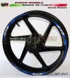 Autocollants bleu noir pour roues de moto - Yamaha R6 