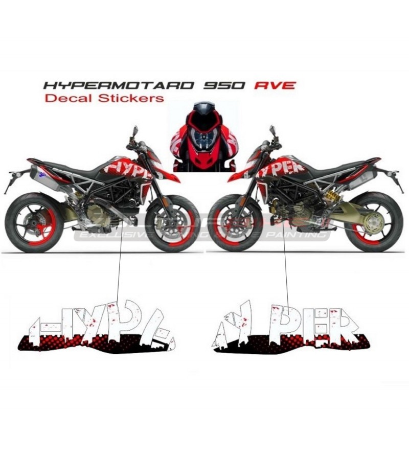 Replica Rve decals For Side Fairings - Ducati Hypermotard 950