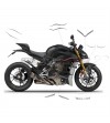 Metallic graphite colored adhesive kit - Ducati Streetfighter V4 / V4S 