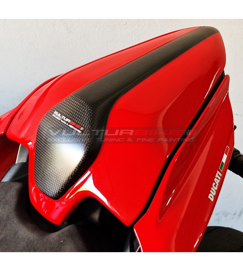 Cubierta del asiento del pasajero de fibra de carbono - Ducati Panigale / Streetfighter V4 / V2
