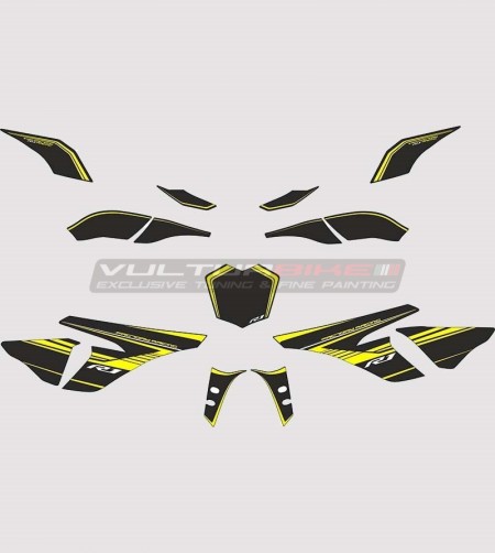 Stickers Kit Factory Racing yellow version - Yamaha R1 2015-2018 