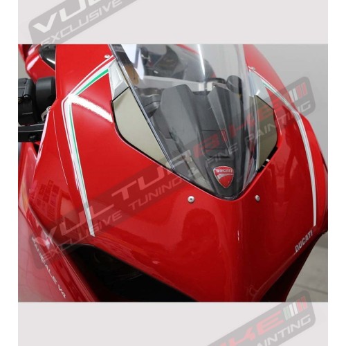 Profilés adhésifs tricolores pour bulle et queue - Ducati Panigale V2 / V4 