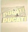 Pair of emblems Ducati original white hull SBK 