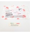 Pegatina original Ducati Monster 821 plata con bandera 