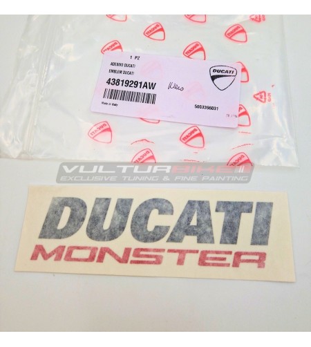 Original Aufkleber Ducati Monster rot und schwarz
