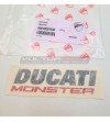 Adesivo originale Ducati Monster colore rosso nero 