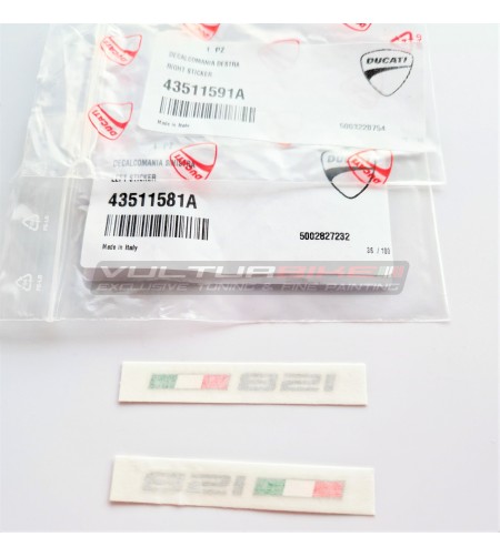 Adesivi originali colore argento per codino Ducati Monster 821