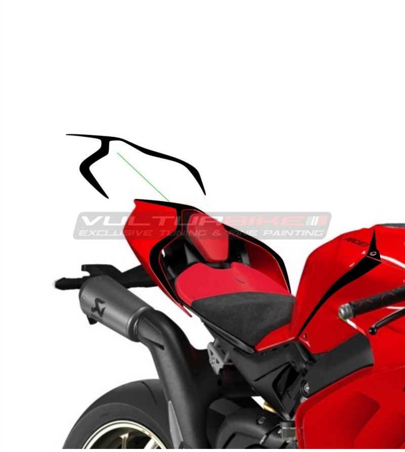 Kit de pegatinas para cola de moto roja - Ducati Panigale