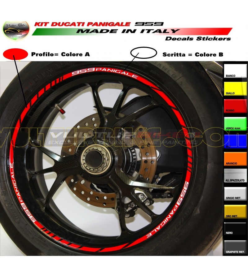 Customizable stickers for wheels - panigale Ducati / Streetfighter V4
