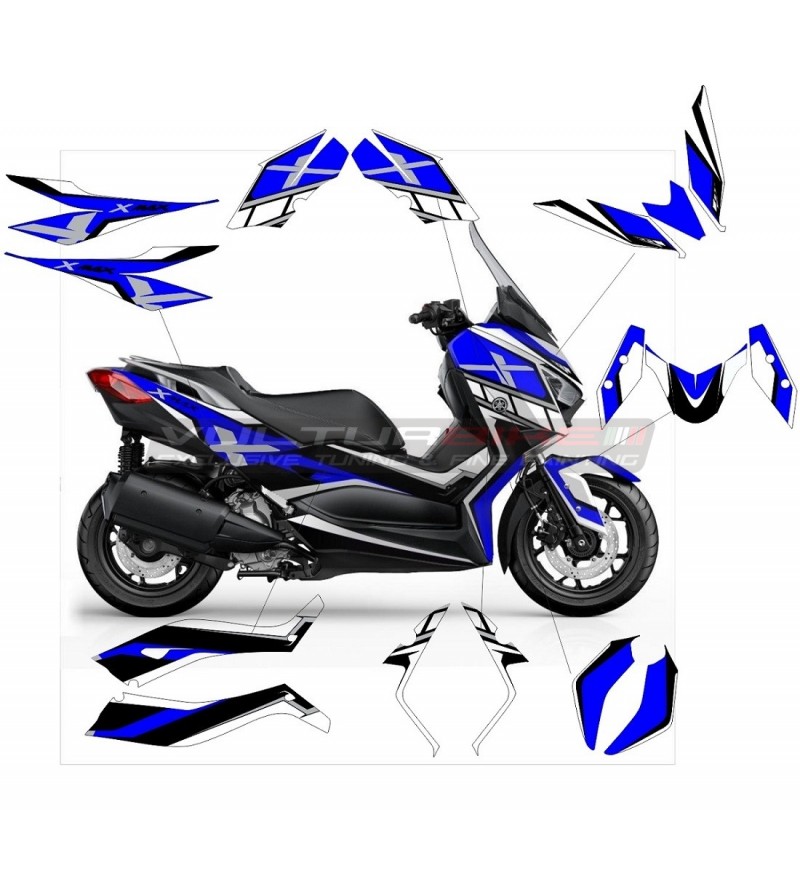 Aramox Coppia Di Adesivi Emblema Moto Decalcomanie 3D Adesivo Badge Moto Per X‑ XMAX 125 250 400(rosso