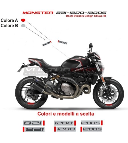 Customizable stickers for frame - Ducati Monster 821 / 1200 / 1200S