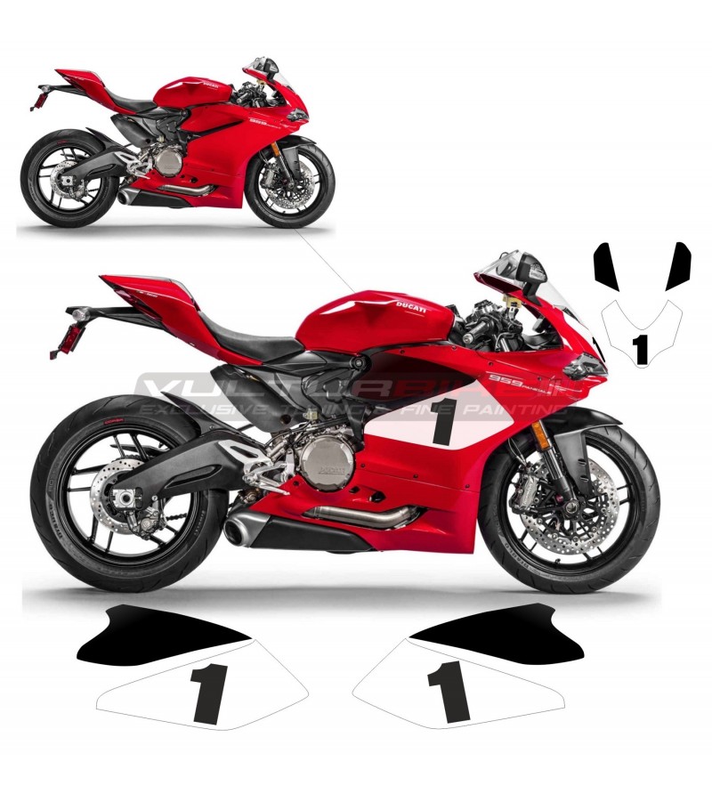 Complete stickers kit customizable number - Ducati Panigale 959 / 1299