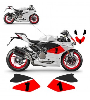 Kit de pegatinas blancas personalizables para motocicletas - Ducati Panigale 959 / 1299