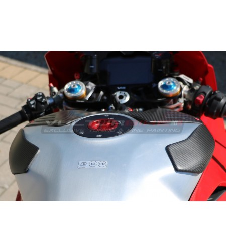 Carbon / Kevlar fuel tank protectors - Ducati Panigale V4 from 2018 