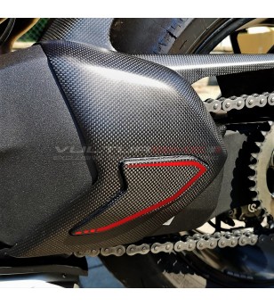 Custom carbon swingarm cover - Ducati Panigale V4