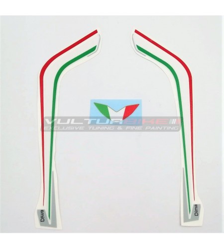 Tricolor stickers for fairing Ducati Corse - Multistrada V2/950/1200/1260/Enduro 
