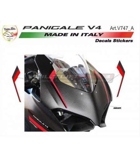 Spezielle rot-schwarze Kuppel Aufkleber - Ducati Panigale V4 / V4S / V4R