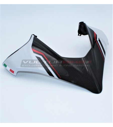 Cupolino in carbonio personalizzato - Ducati Multistrada V4S (ICEBERG WHITE)