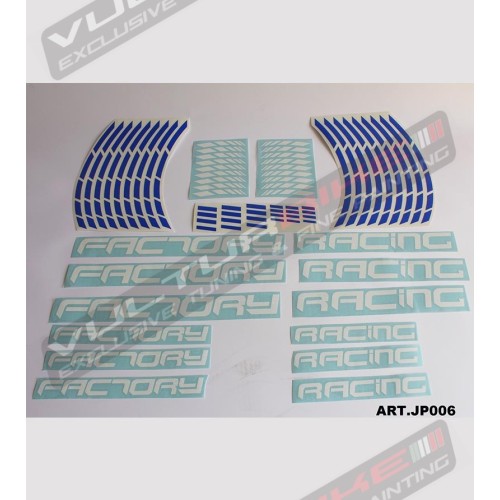 Fabrik Racing farbige Universal Aufkleber 