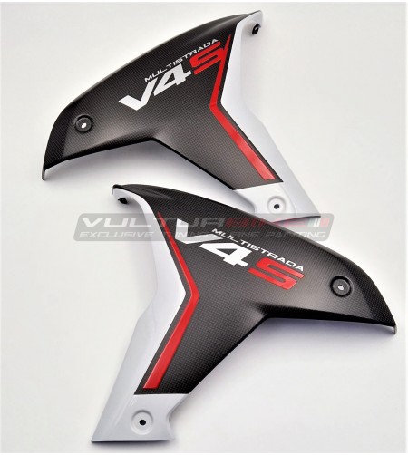 Panneaux latéraux en carbone - Ducati Multistrada V4S (ICEBERG WHITE)