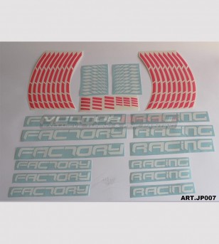 Universal colored Factory Racing stickers