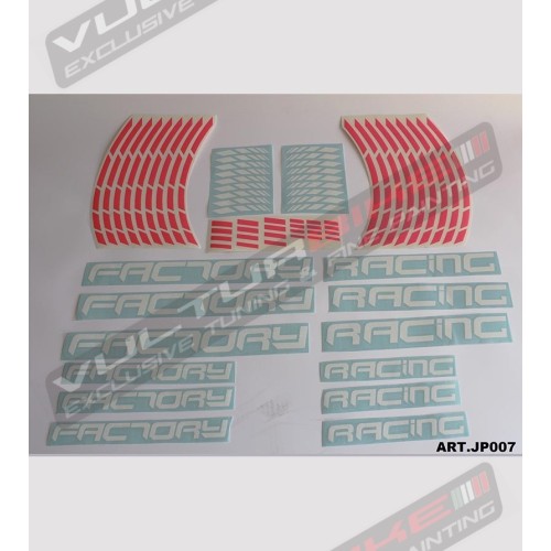Fabrik Racing farbige Universal Aufkleber 