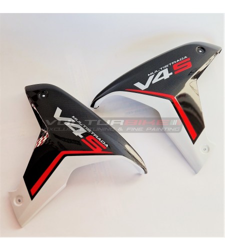 Pannelli laterali in carbonio - Ducati Multistrada V4S (ICEBERG WHITE) 