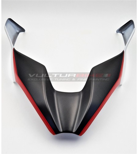 Couvercle supérieur en carbone pour embout - Ducati Multistrada V4S (ICEBERG WHITE) 
