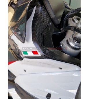 Couvercle supérieur en carbone pour embout - Ducati Multistrada V4S (ICEBERG WHITE)