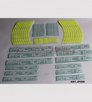 Universal colored Factory Racing stickers