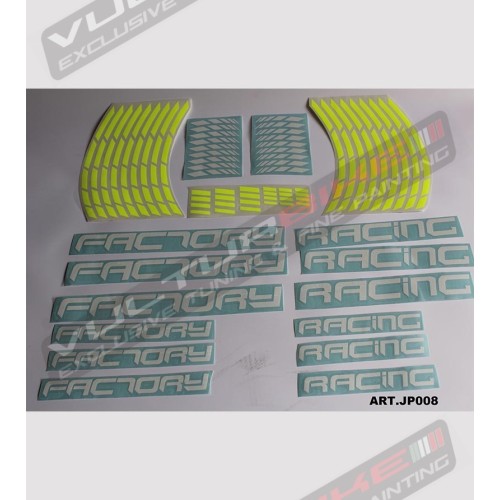 Universal colored Factory Racing stickers 