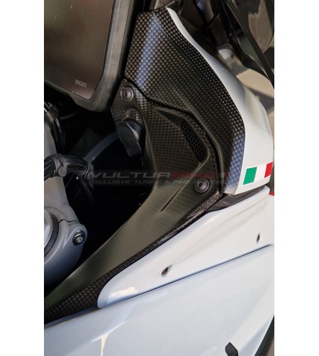 Carbon top cover for toe cap - Ducati Multistrada V4S (ICEBERG WHITE) 
