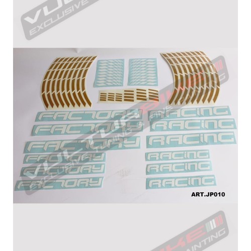 Universal colored Factory Racing stickers 