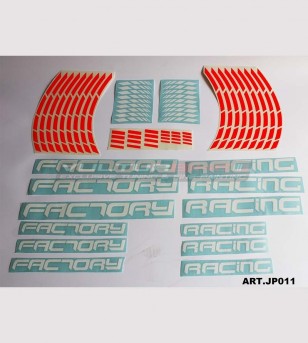 Adesivi universali colorati Factory Racing