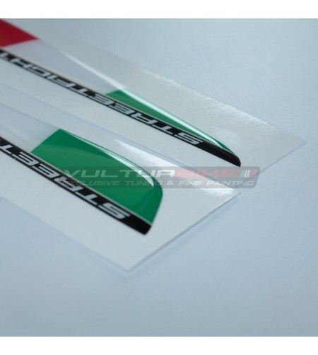 Italian tricolor flags resin for fins - Ducati Streetfighter V2 