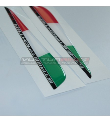 Banderas tricolores italianas resina para aletas - Ducati Streetfighter V2 