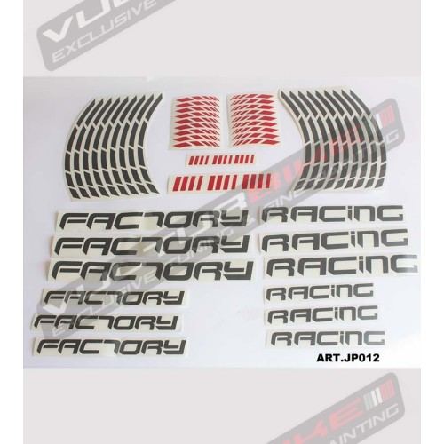 Autocollants universels colorés factory racing 