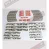 Universal colored Factory Racing stickers 
