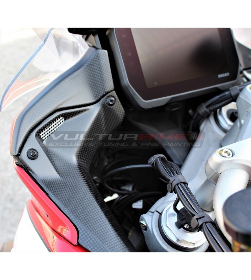 Cupolino in carbonio design personalizzato - Ducati Multistrada V4 aviator grey