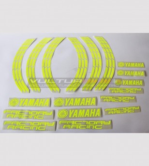 Adesivi Factory Racing fluo per ruote moto 17 pollici - Yamaha