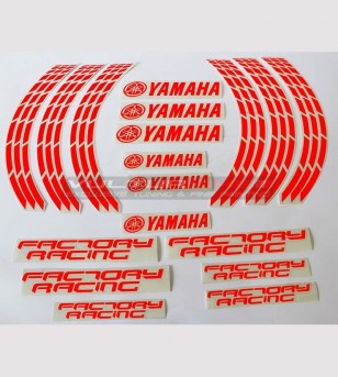 Adesivi Factory Racing fluo per ruote moto 17 pollici - Yamaha