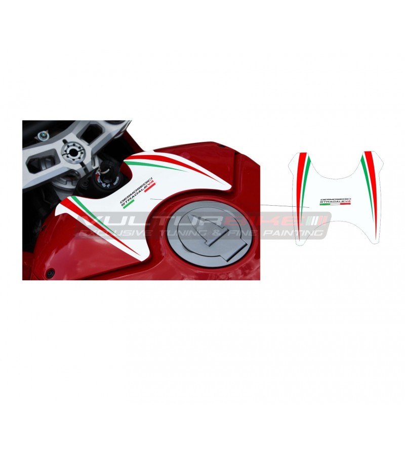 Autocollant tricolore pour réservoir - Ducati Panigale V4 2018 / 2021